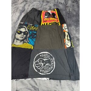 Vintage Band Skirt Patchwork S Kurt Cobain Rock Music‎ size L grunge